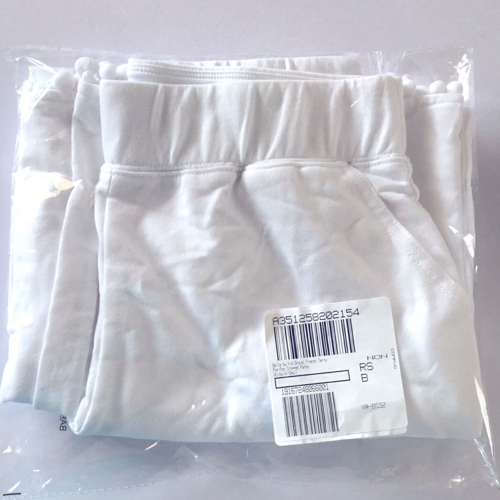 Belle Kim Gravel French Terry Pom-Pom Crop Pants - Picture 6 of 6